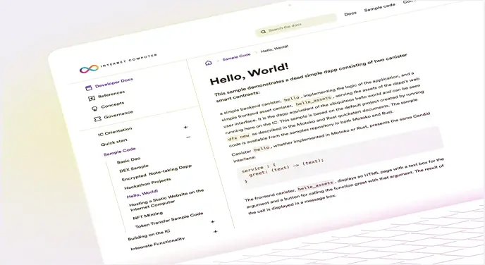 Internet Computer developer documentation